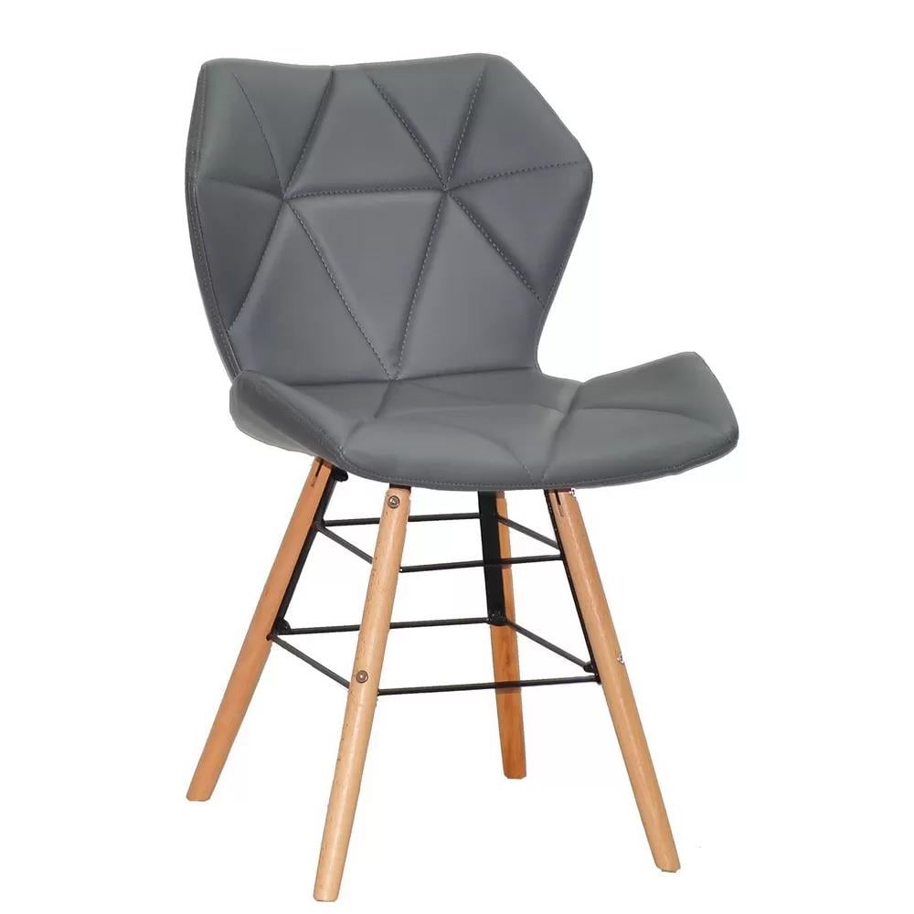 Стул MILOS Q 1001 экокожа Серый (114374) Стул MILOS Q 1001 экокожа Серый (114374)