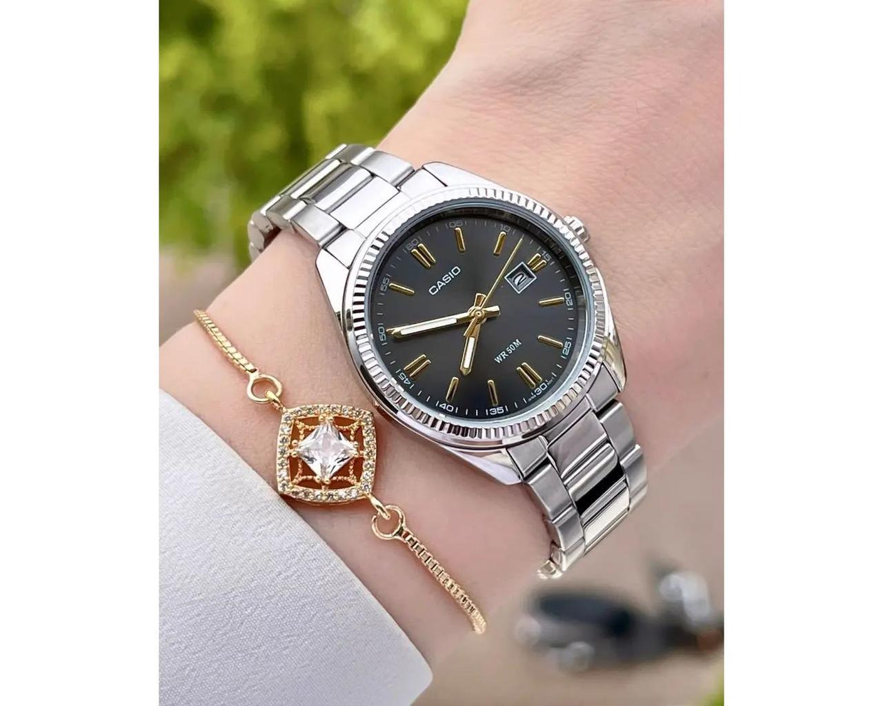 Наручний годинник жіночий Casio LTP-1302D-1A2VDF d 30 мм Срібний/Чорний (2535522995) - фото 6 Наручний годинник жіночий Casio LTP-1302D-1A2VDF d 30 мм Срібний/Чорний (2535522995) - фото 6