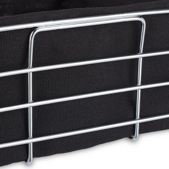 Корзина для хлеба сервировочная Relaxdays нержавеющая сталь и лен стильный дизайн 105x23 см - фото 7