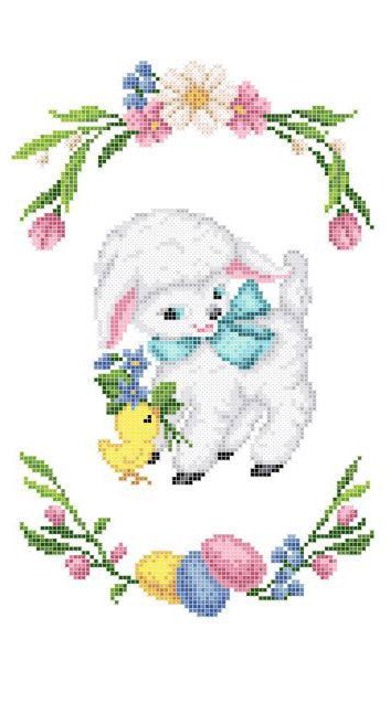 Полотенце пасхальное А-4 для вышивания бисером на атласе ЗПР-037 20х30 см