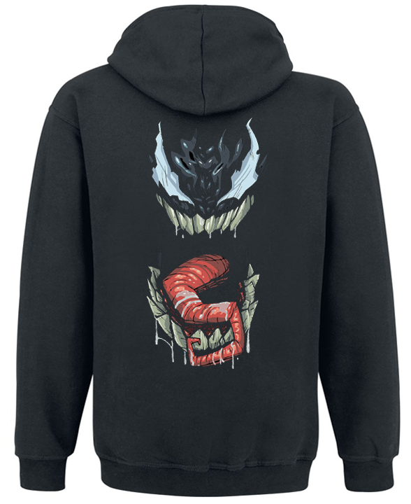 Толстовка без блискавки Venom Cartoon S Чорний (39182) - фото 2