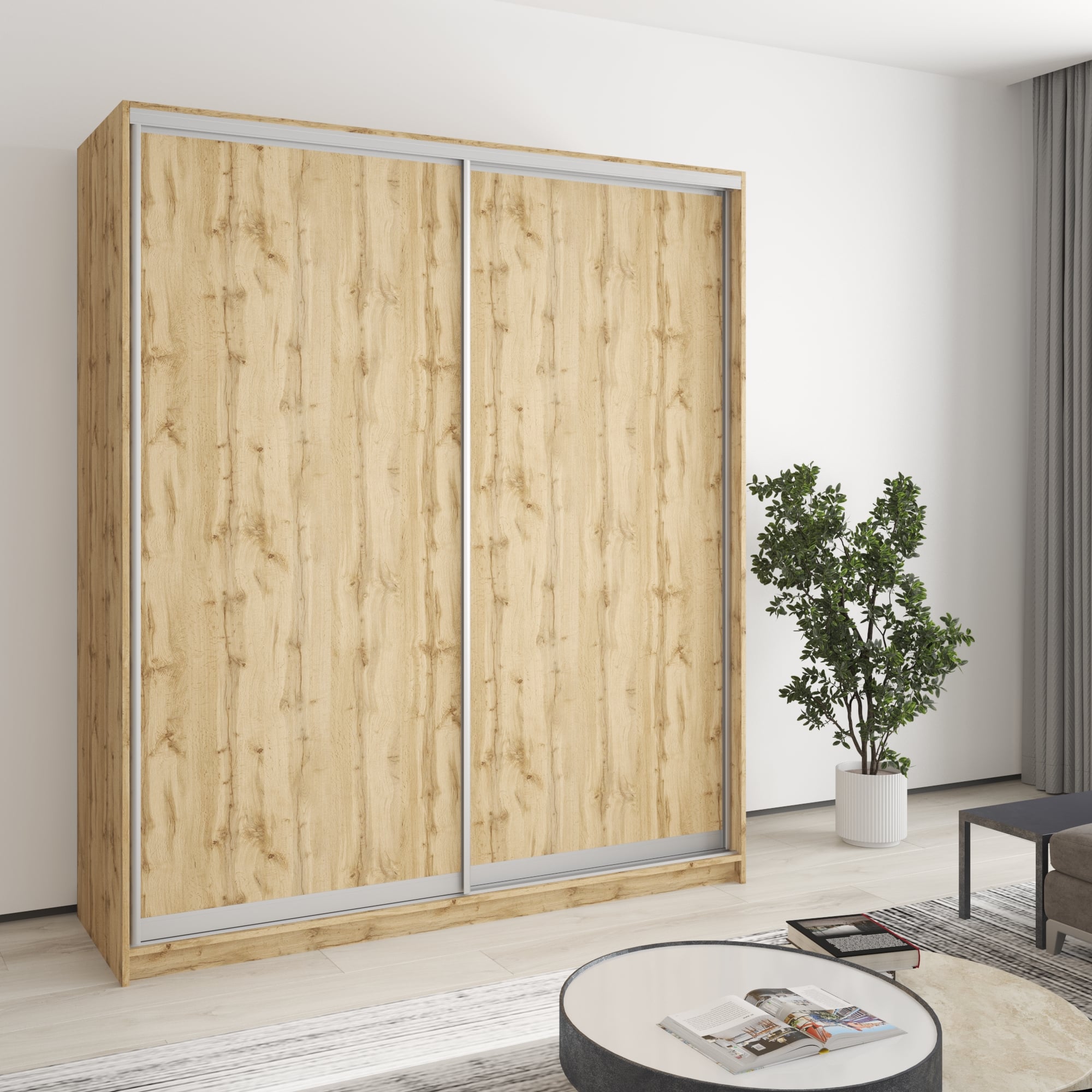 Шкаф-купе двухдверный Mebel Star Комбо AL MBS-3515 180х45х210 см Дуб тахо (1003847) Шкаф-купе двухдверный Mebel Star Комбо AL MBS-3515 180х45х210 см Дуб тахо (1003847)