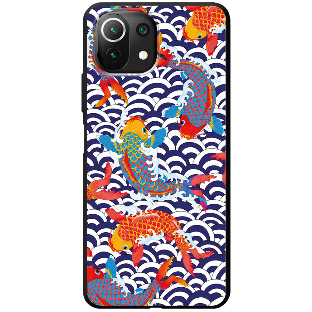 Чехол Boxface Xiaomi Mi 11 Lite Koi Fish Черный силикон (42128-up2477-44012)