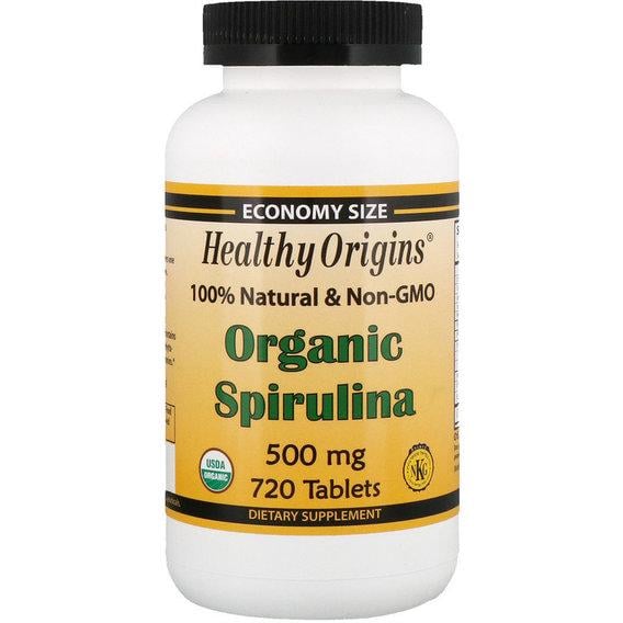 Спіруліна Healthy Origins Spirulina Organic 500 мг 720 Tabs (HO88239)