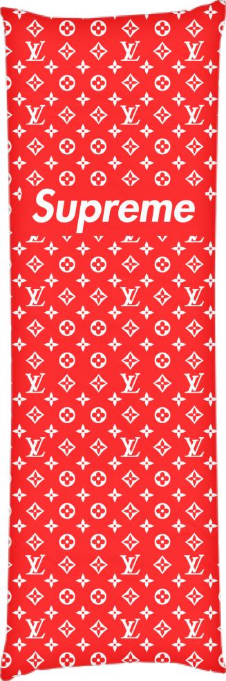 Подушка дакимакура Supreme and Louis Vuitton 40x100 см (13545643)