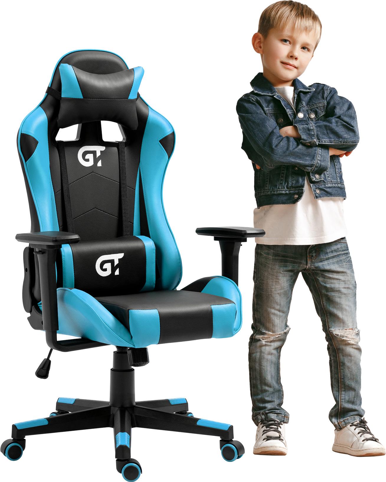 Крісло комп'ютерне дитяче GT Racer X-5934-B Kids Black/Blue - фото 11