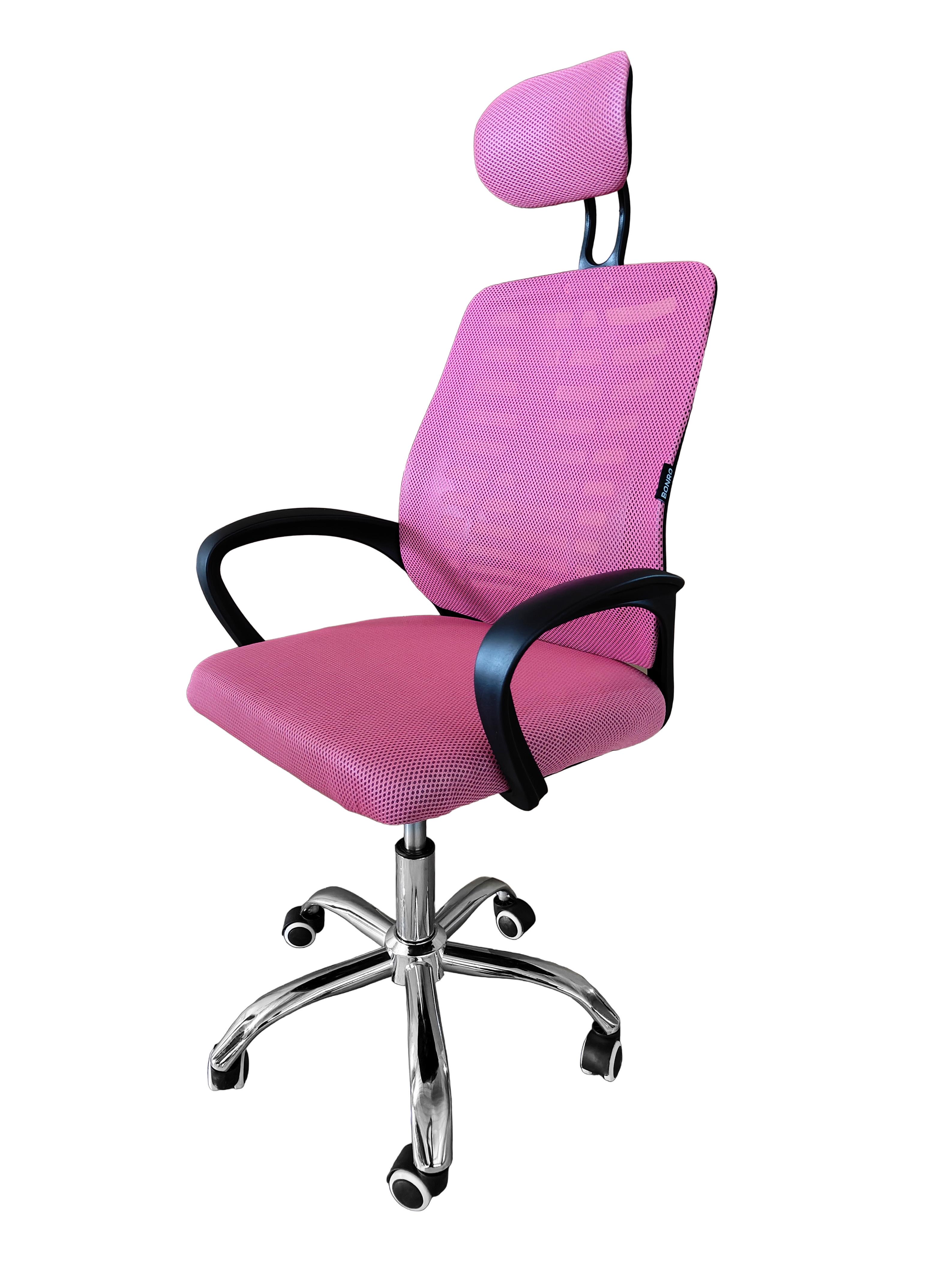 Крісло офісне комп'ютерне Bonro B-6200 Рожевий (4587) - фото 7