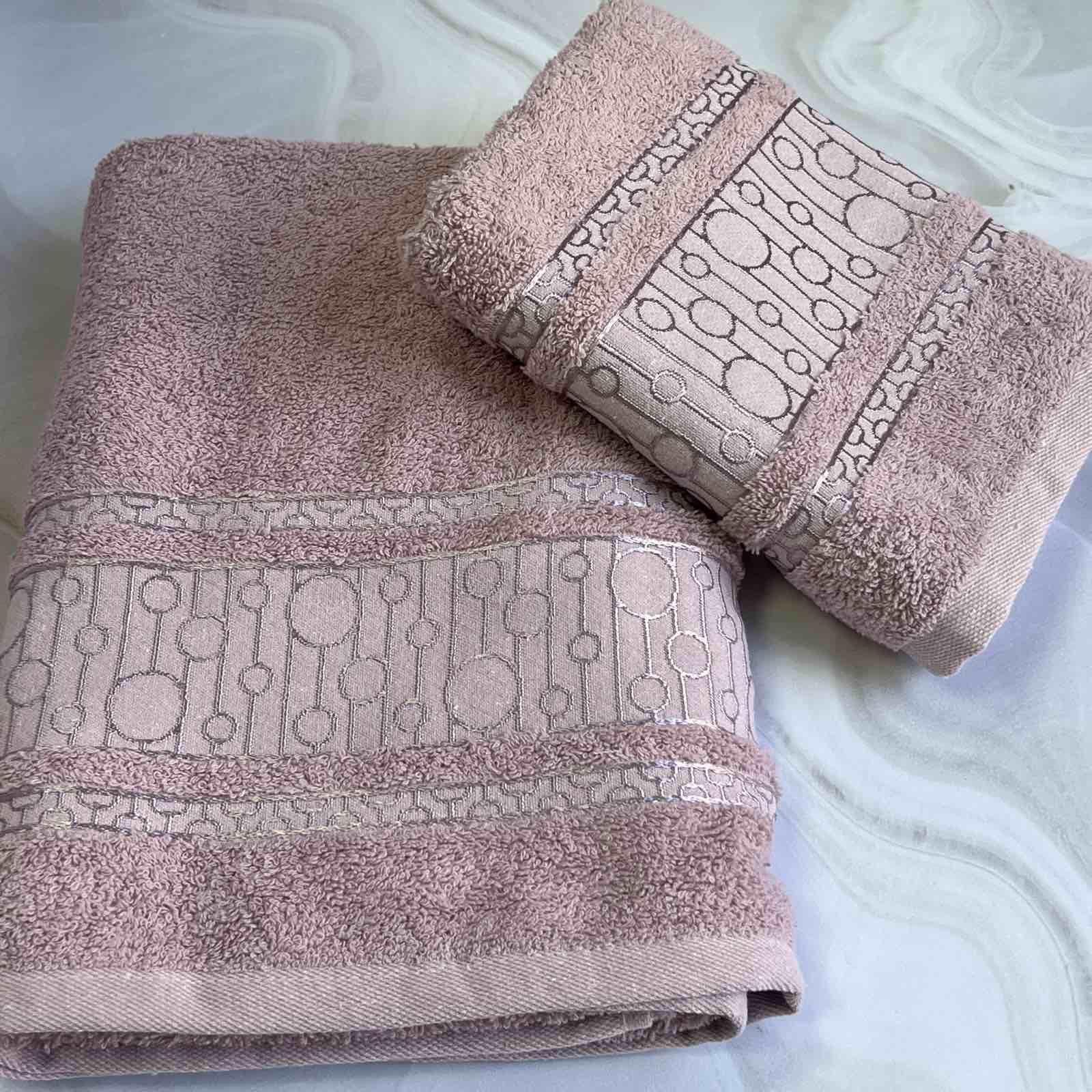 Набор полотенец банное и для лица 70х40 см/50х90 см 2 шт. Розовый (mame2v1krug-pembe) - фото 4 Набор полотенец банное и для лица 70х40 см/50х90 см 2 шт. Розовый (mame2v1krug-pembe) - фото 4