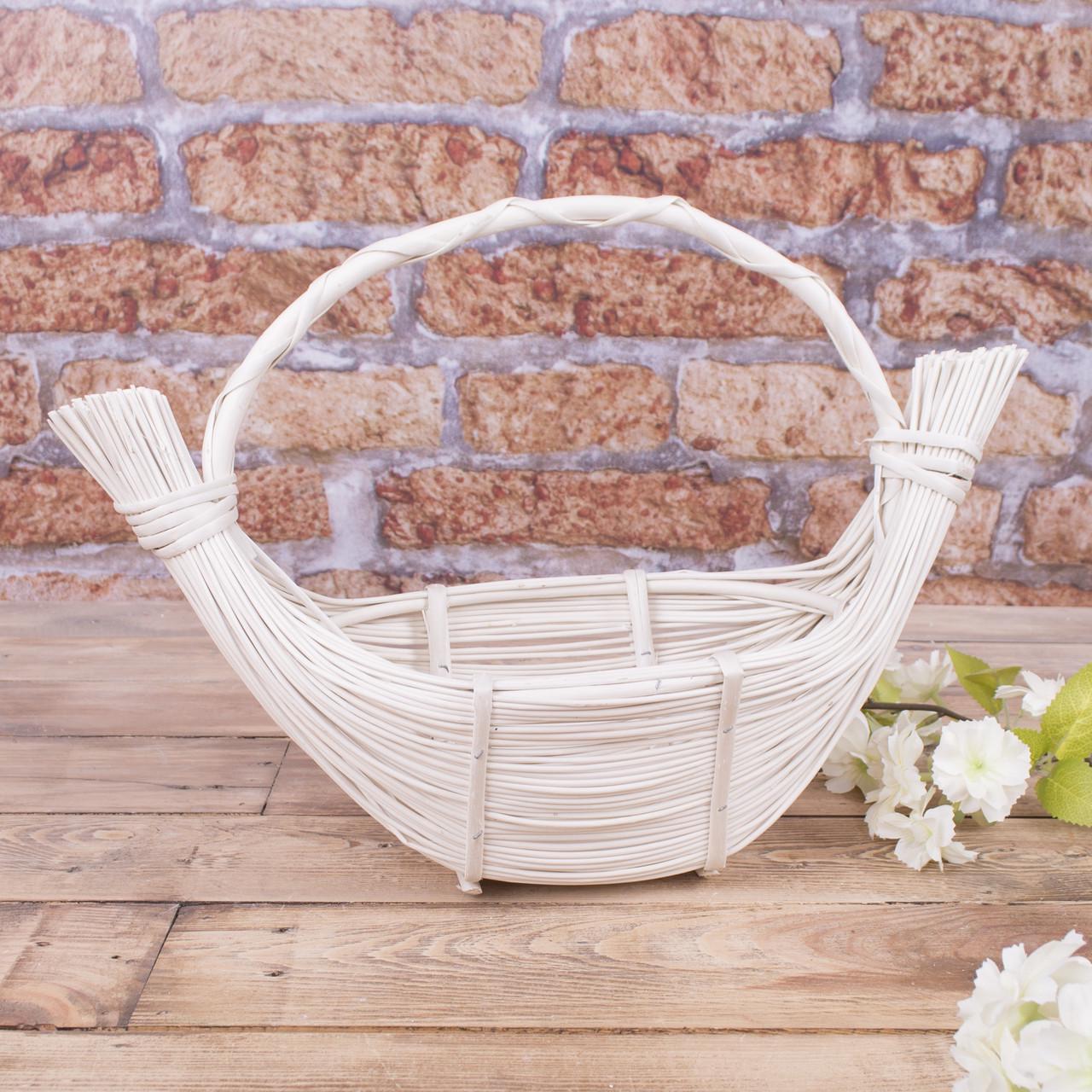 Корзина Лодка выбеленная средняя Белый (1865)