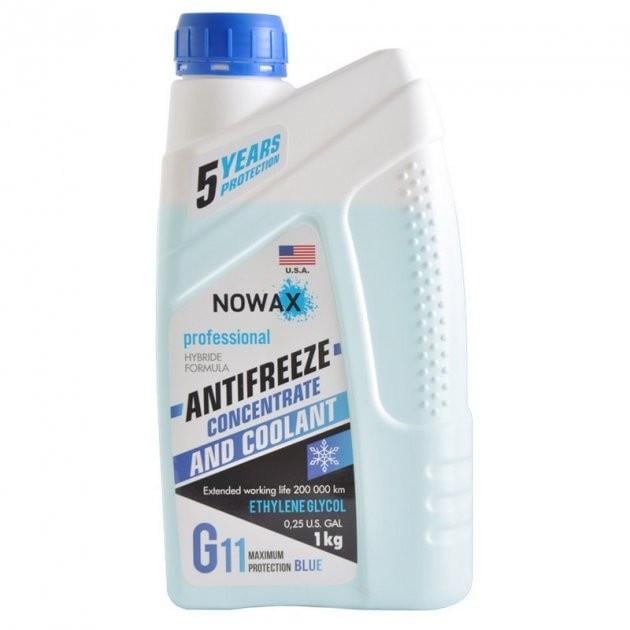 Антифриз концентрат NOWAX G11 1 кг Синий