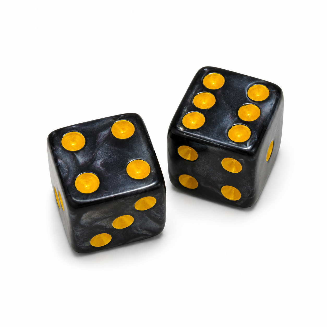 Игральные кубики/зарики акриловые дымчатые для нард и настольных игр мм 16 2 шт. Черный (35861639)