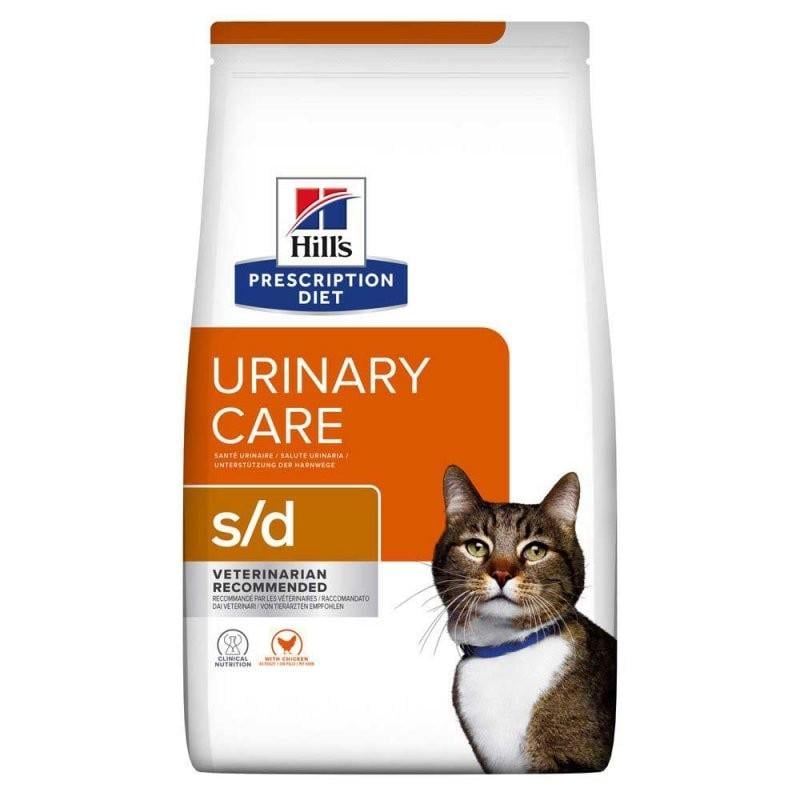 Сухой корм для кошек Hill's Prescription Diet s/d Urinary Care Chicken растворение струвитов с курицей 1,5 кг (052742918907)