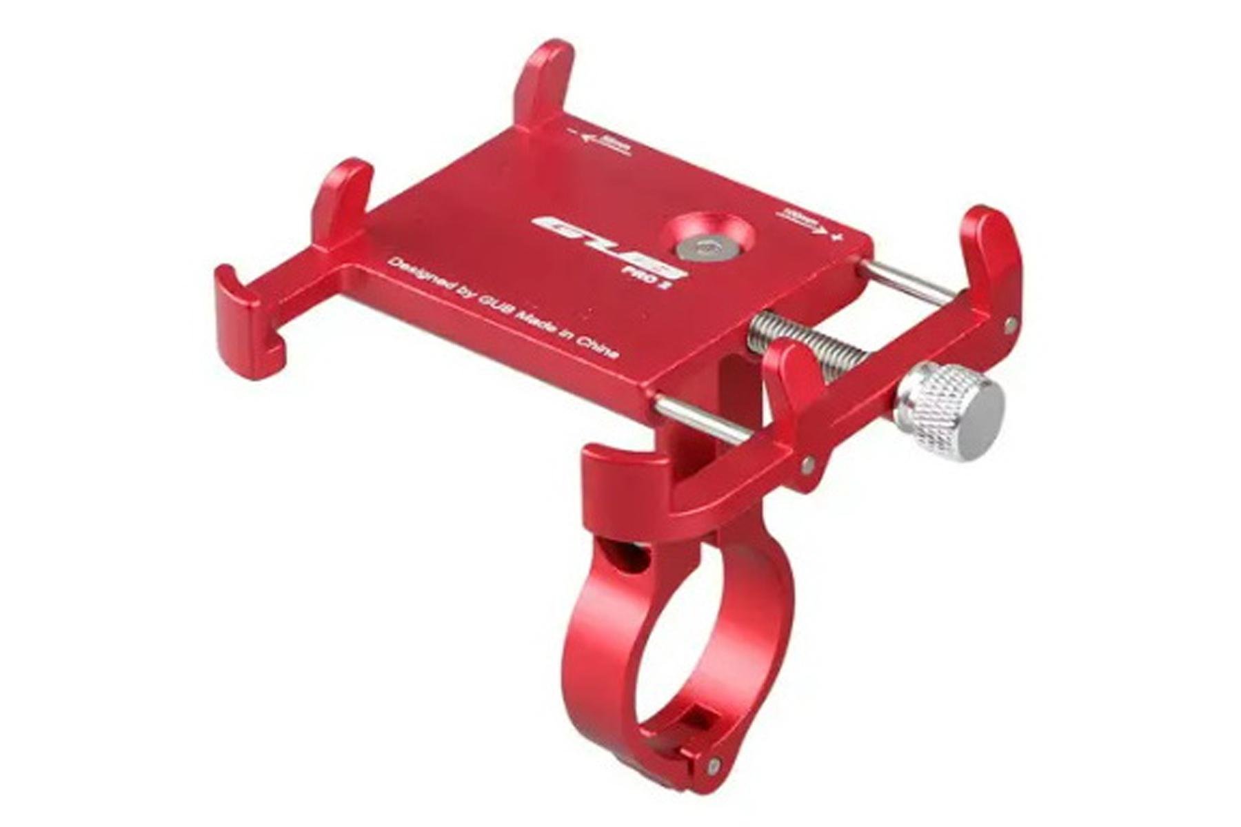 Тримач для телефону на велосипед GUB PRO 2 на кермо алюмінієвий Чорний/Червоний (50000098)