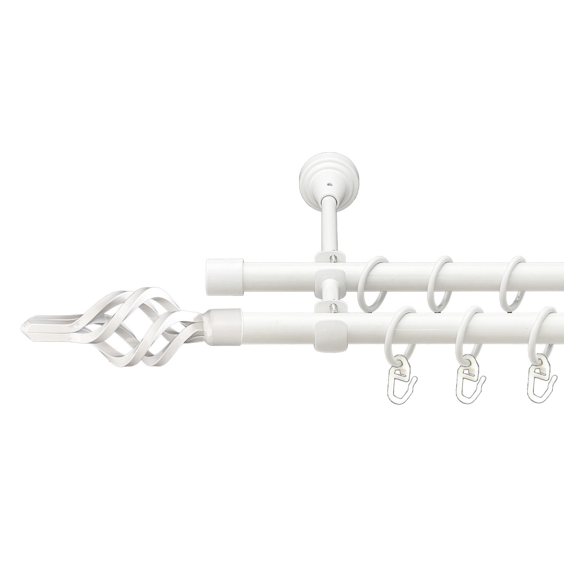 Карниз металевий Orvit Ажур Мала дворядний відкритий/гладка труба/кільце металеве Арктіс 16/16 мм 160 см (00-00021363) - фото 1 Карниз металевий Orvit Ажур Мала дворядний відкритий/гладка труба/кільце металеве Арктіс 16/16 мм 160 см (00-00021363) - фото 1