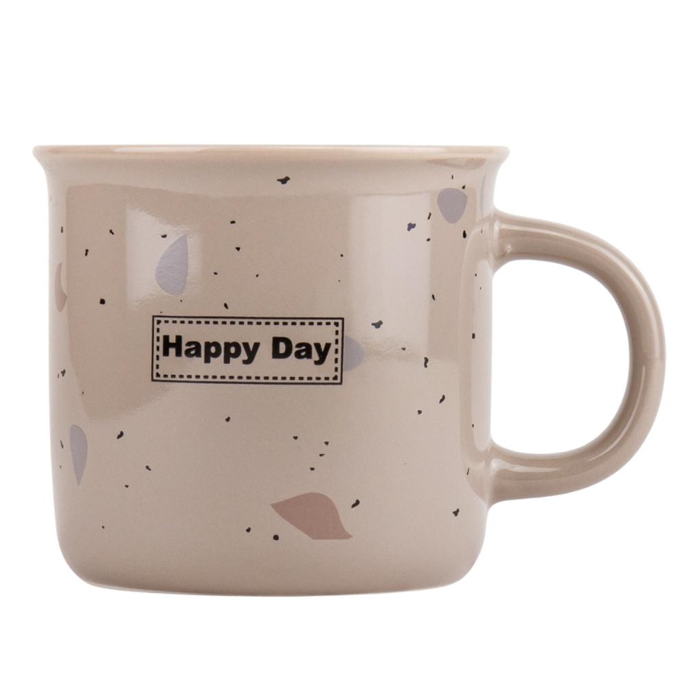 Набор кружек керамических Elisey "Happy day" 400 мл 4 шт. Серый 2 (9071-003)