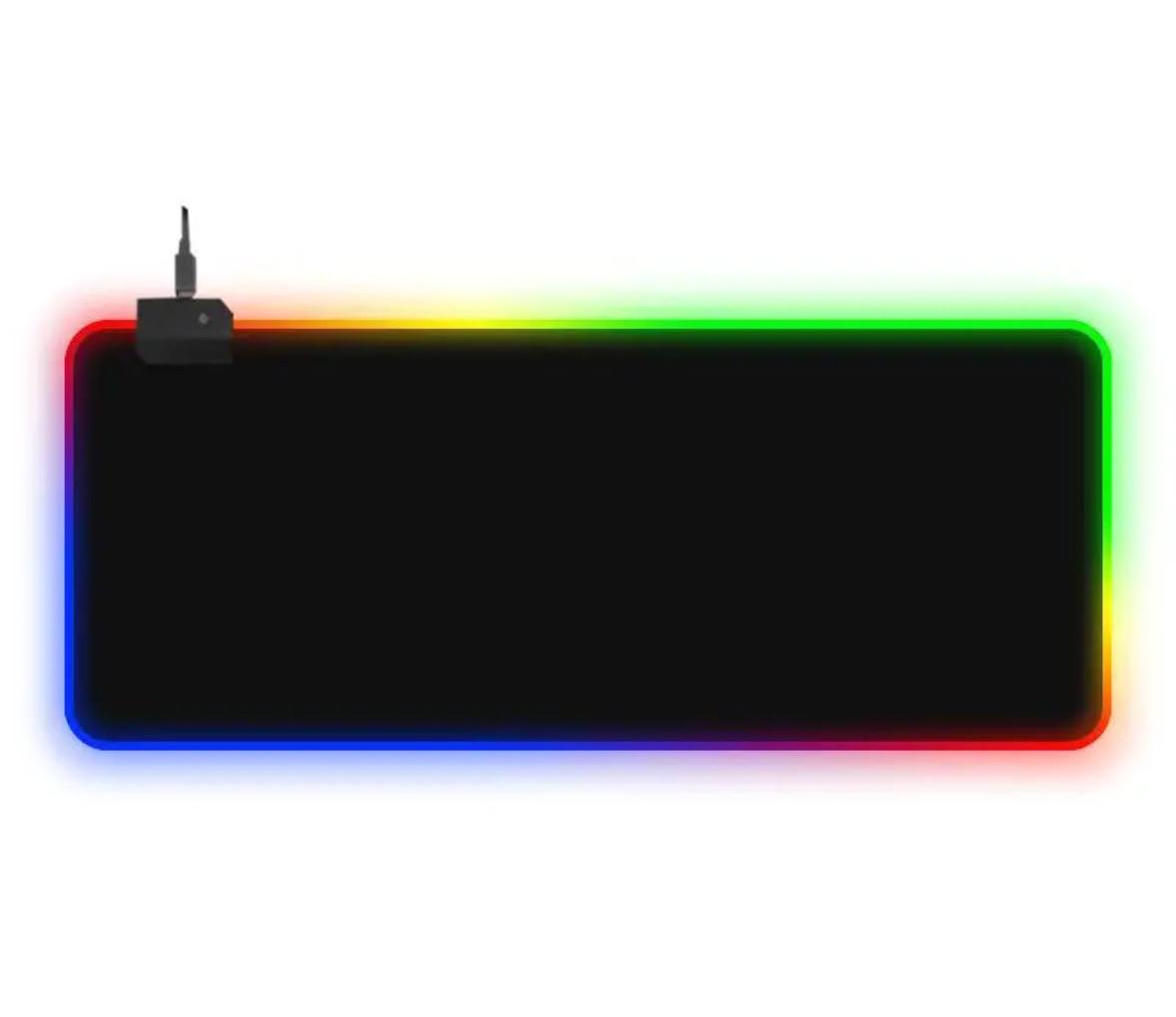 Игровая поверхность Grande Gaming Offland с RGB подсветкой из натурального каучука 80х30 см Black