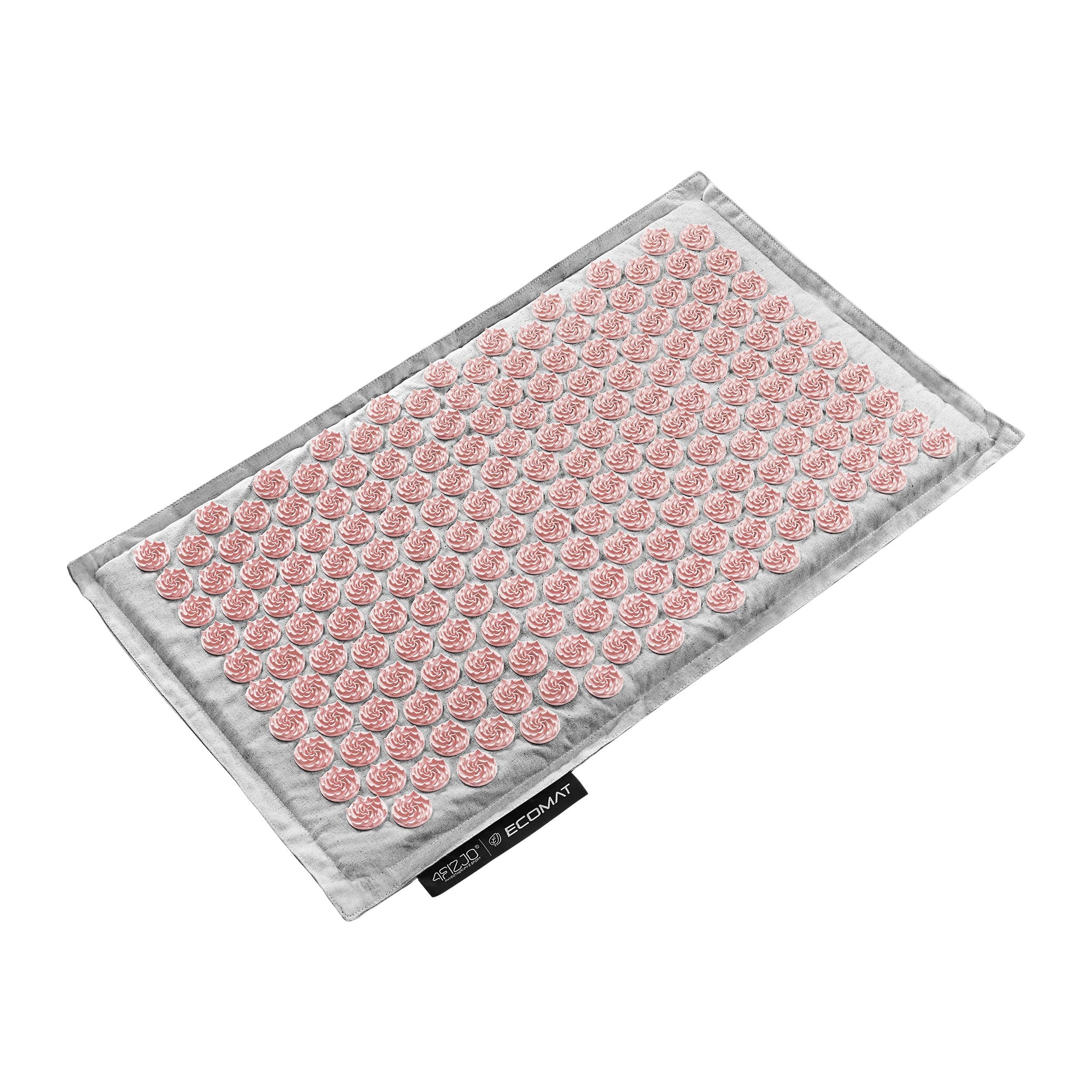 Килимок акупунктурний 4FIZJO Eco Mat Аплікатор Кузнєцова з подушкою 68х42 см Grey/Pink (4FJ0228)