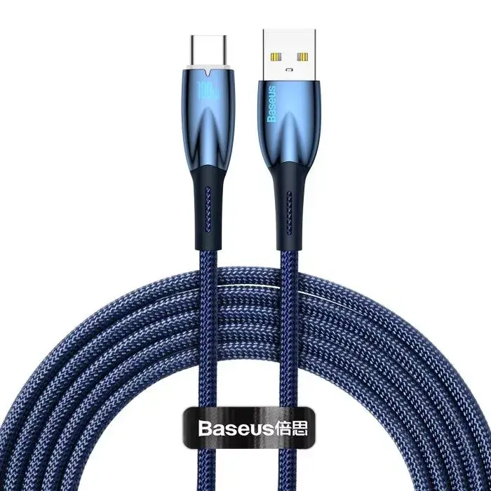 Кабель BASEUS Glimmer Series Fast Charging Cable USB to Type-C CADH000503 100W 2 м Blue