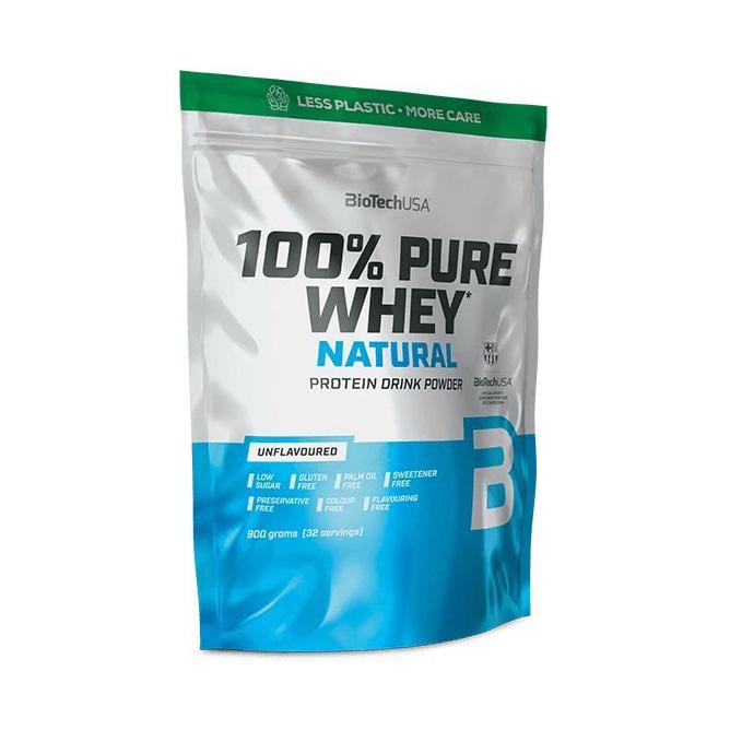 Протеїн сироватковий BioTech 100% Pure Whey Natural 900 г Без смаку