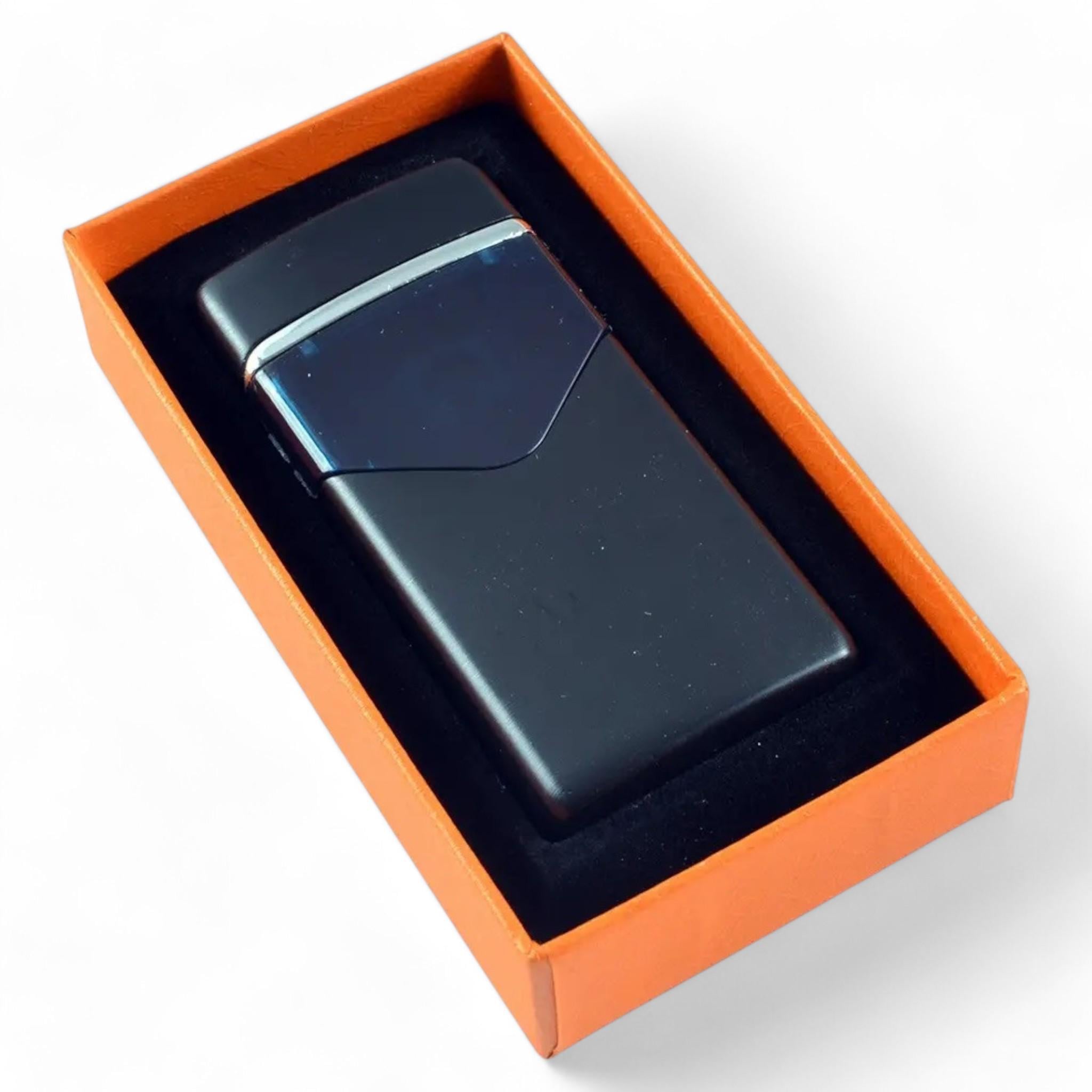 Зажигалка Lighter L-223 дуговая электроимпульсная USB с индикатором заряда в подарочной упаковке Black (L-223 Black)