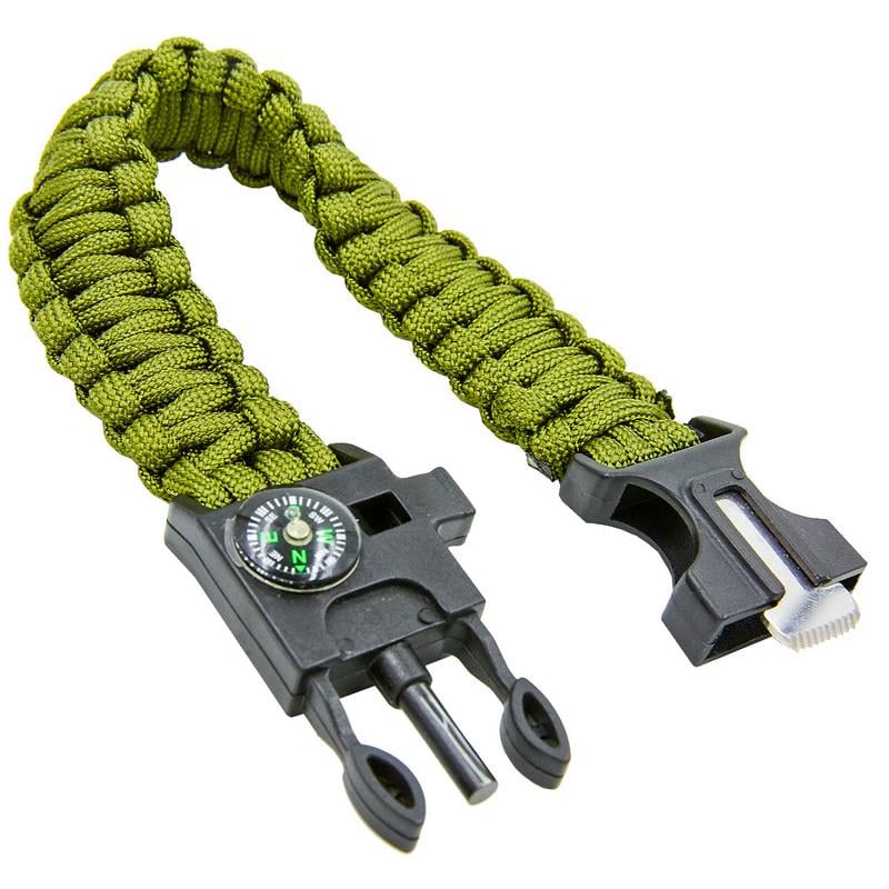 Браслет з паракорду з кресалом Paracord Fire Starter Bracelet TY-6836 Хакі (1008590-Khaki) - фото 2