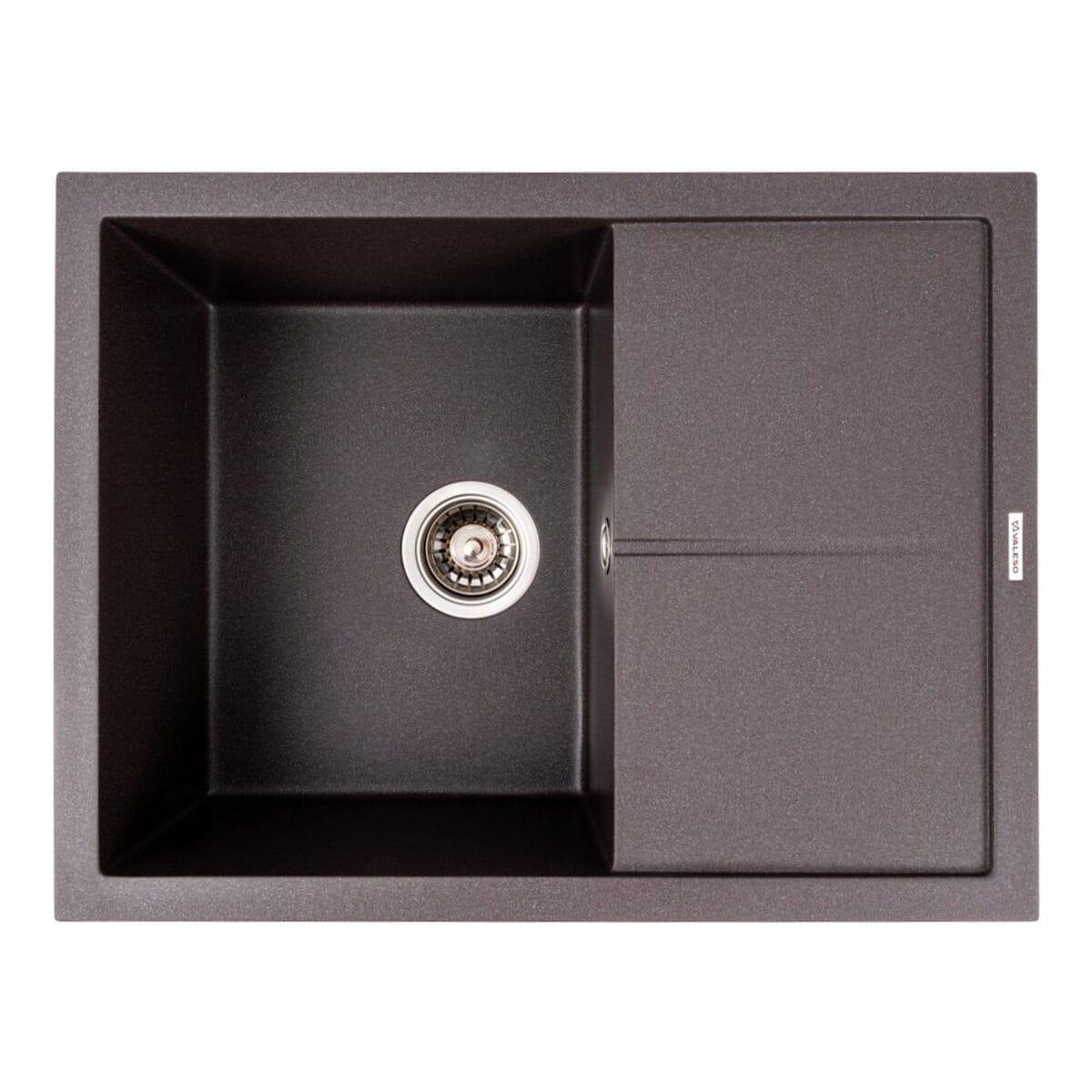 Мойка гранитная Valeso Cripta 650х500 врезная прямоугольная Гренадин матовый (PLTM-SP000049277)