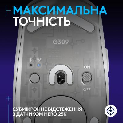 Комп'ютерна мишка Logitech G309 Lightspeed Wireless/Bluetooth White (910-007207) - фото 4