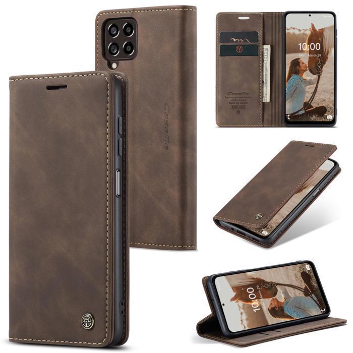 Чехол книжка с магнитом Samsung Galaxy M53 M536 CaseMe Dark Brown (29275-05)