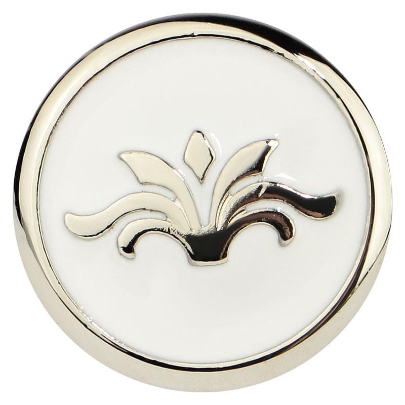 Мебельная ручка Bosetti Marella D 24177.01.030 Никель полированный/Белая эмаль (18631) - фото 2 Мебельная ручка Bosetti Marella D 24177.01.030 Никель полированный/Белая эмаль (18631) - фото 2