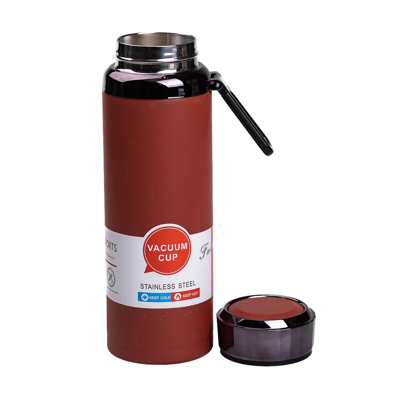 Термос з індикатором температури та широким горлом 1 л Червоний - фото 5