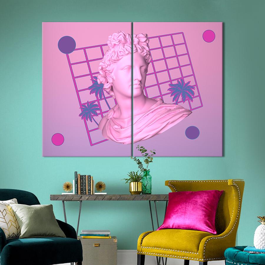 Картина Античный бюст Аполлона Бельведерского 165x122 см (2015-2)