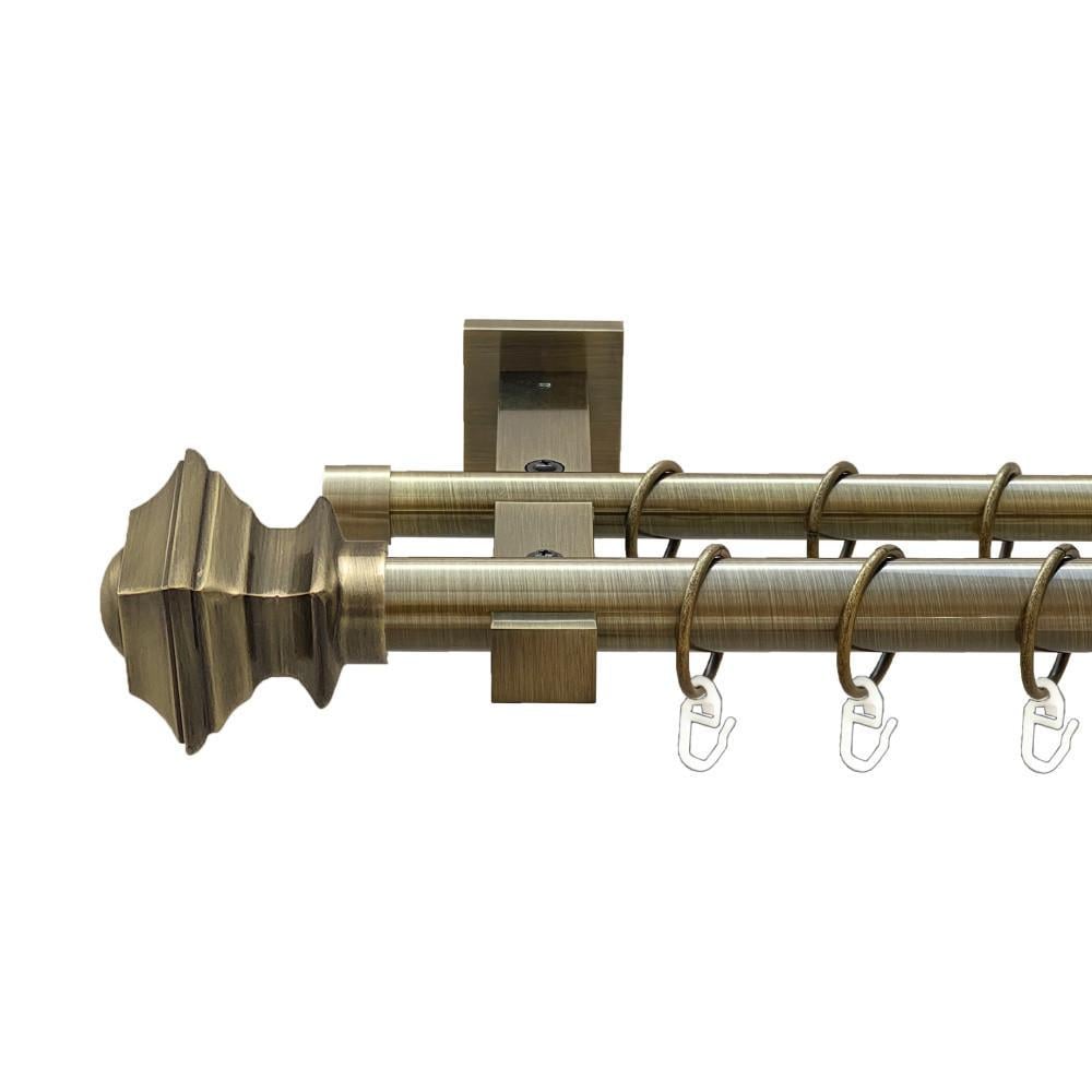 Карниз трубчастий дворядний Orvit Борджеза Техно 25/19 мм 160 см Антик (000-8683) - фото 1