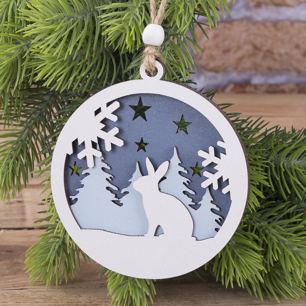 Новогодняя подвеска Голубой (5174-2)