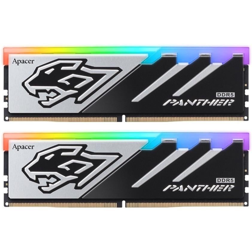 Оперативная память с подсветкой Apacer Panther RGB DIMM 32 Гб DDR5 6400 МГц CL40 Черный (AH5U32G64C5529BAA-2)