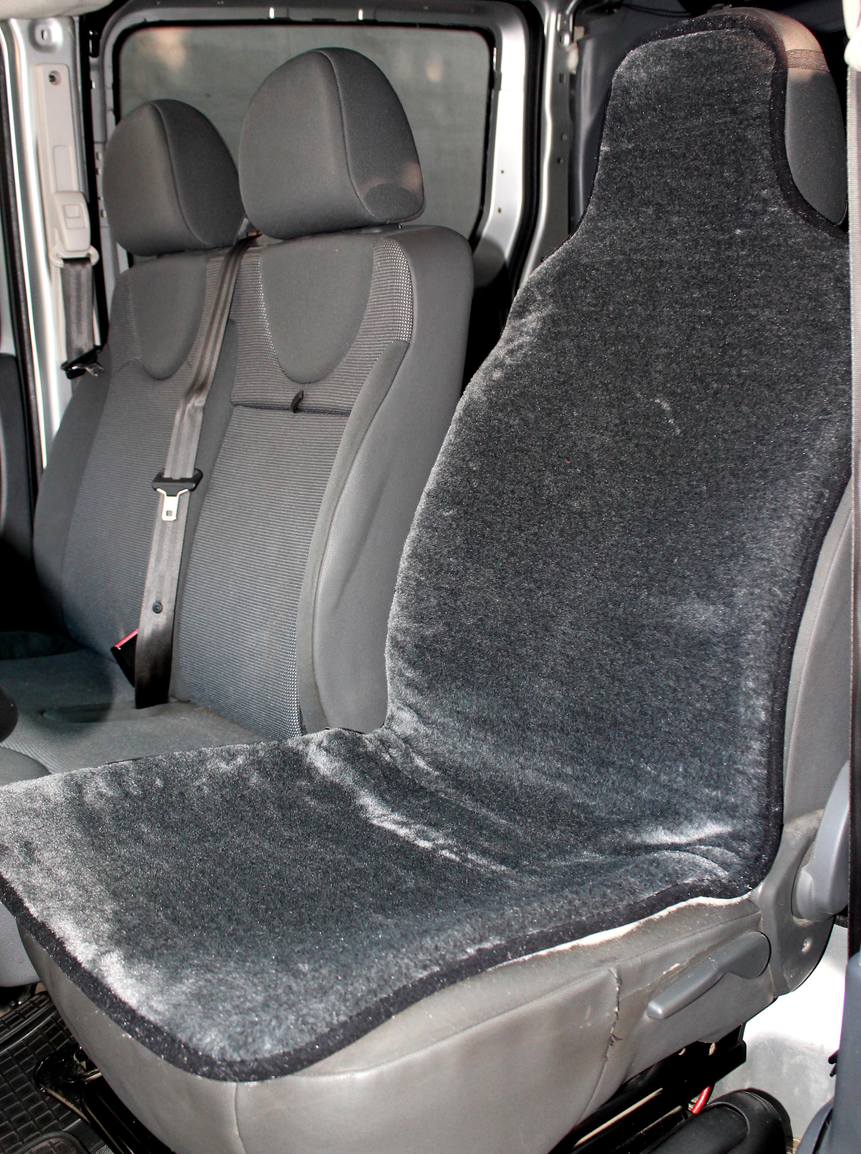 Накидка на сидіння автомобіля з овчини Sheepskin еко-вовна 1 шт. Сірий (342)