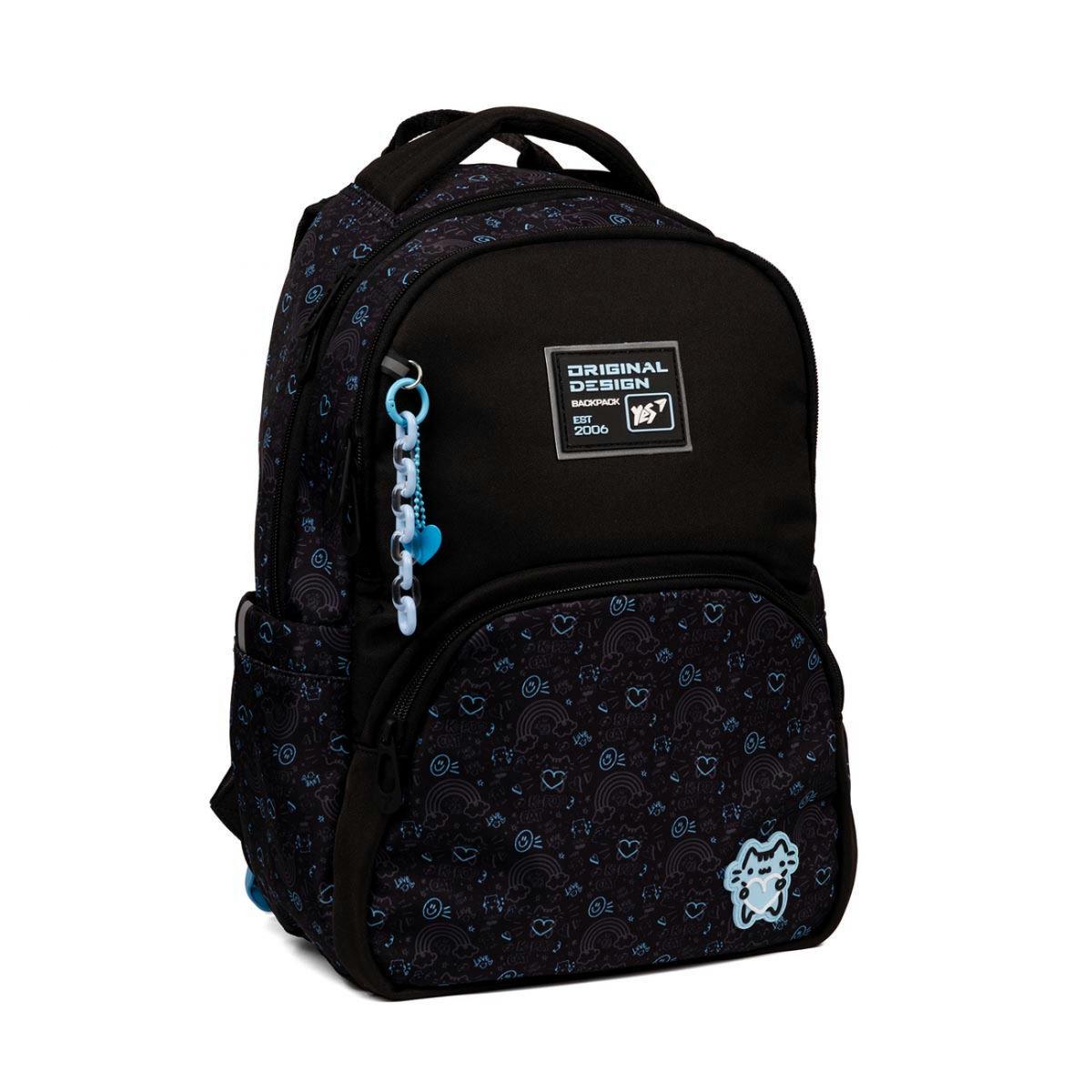 Рюкзак школьный YES Moon Cat 43x29x13 см 16 л Серый (550030)