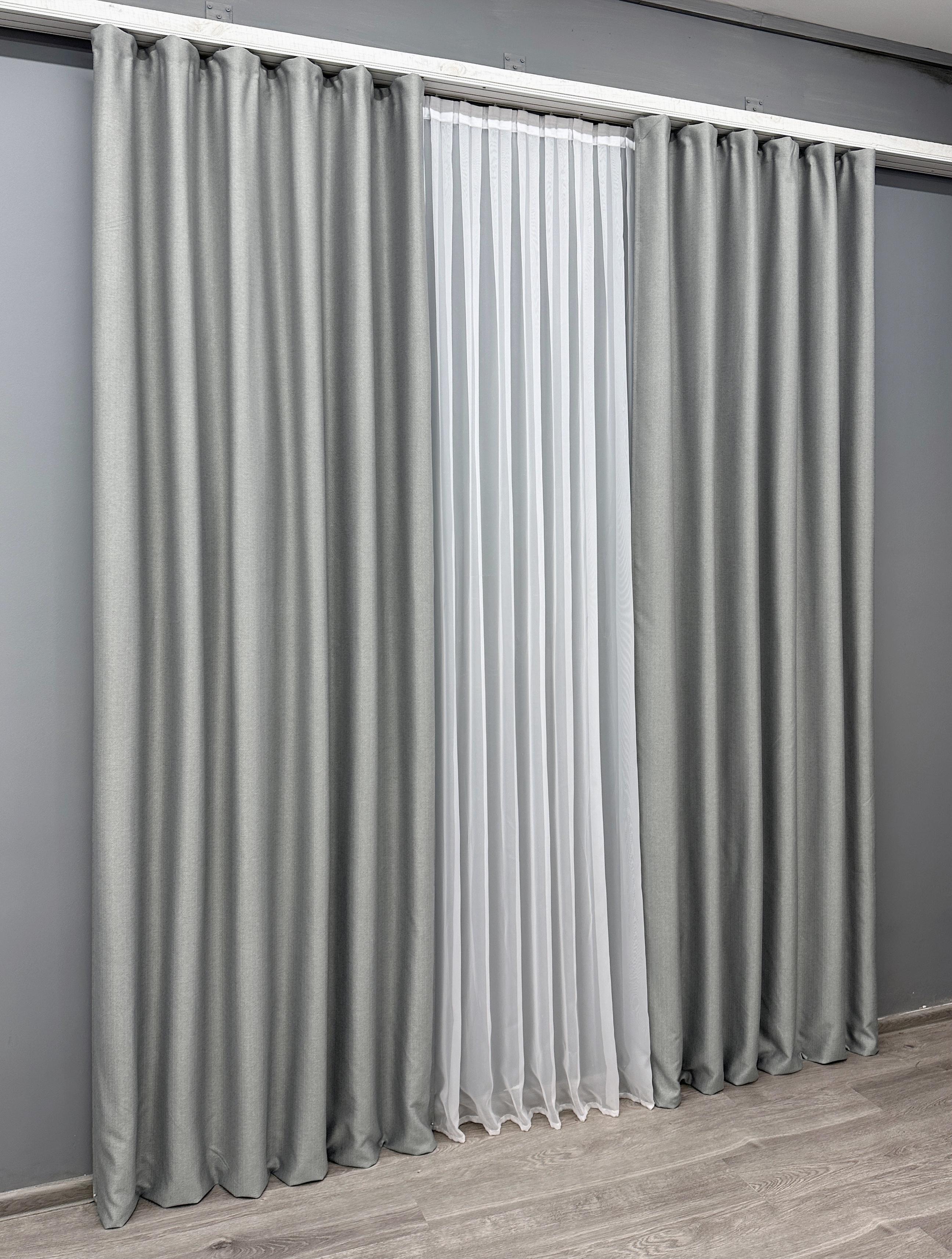 Комплект готовых штор VR-Textil Шенил однотонный №1689ш 150х270 см 2 шт. Светло-серый (33-0587) - фото 3 Комплект готовых штор VR-Textil Шенил однотонный №1689ш 150х270 см 2 шт. Светло-серый (33-0587) - фото 3