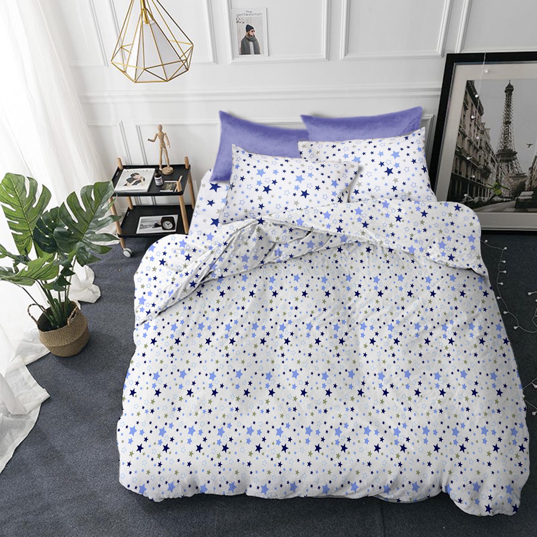 Комплект постельного белья Zastelli 365 бязь полуторное 145х210 Голубой