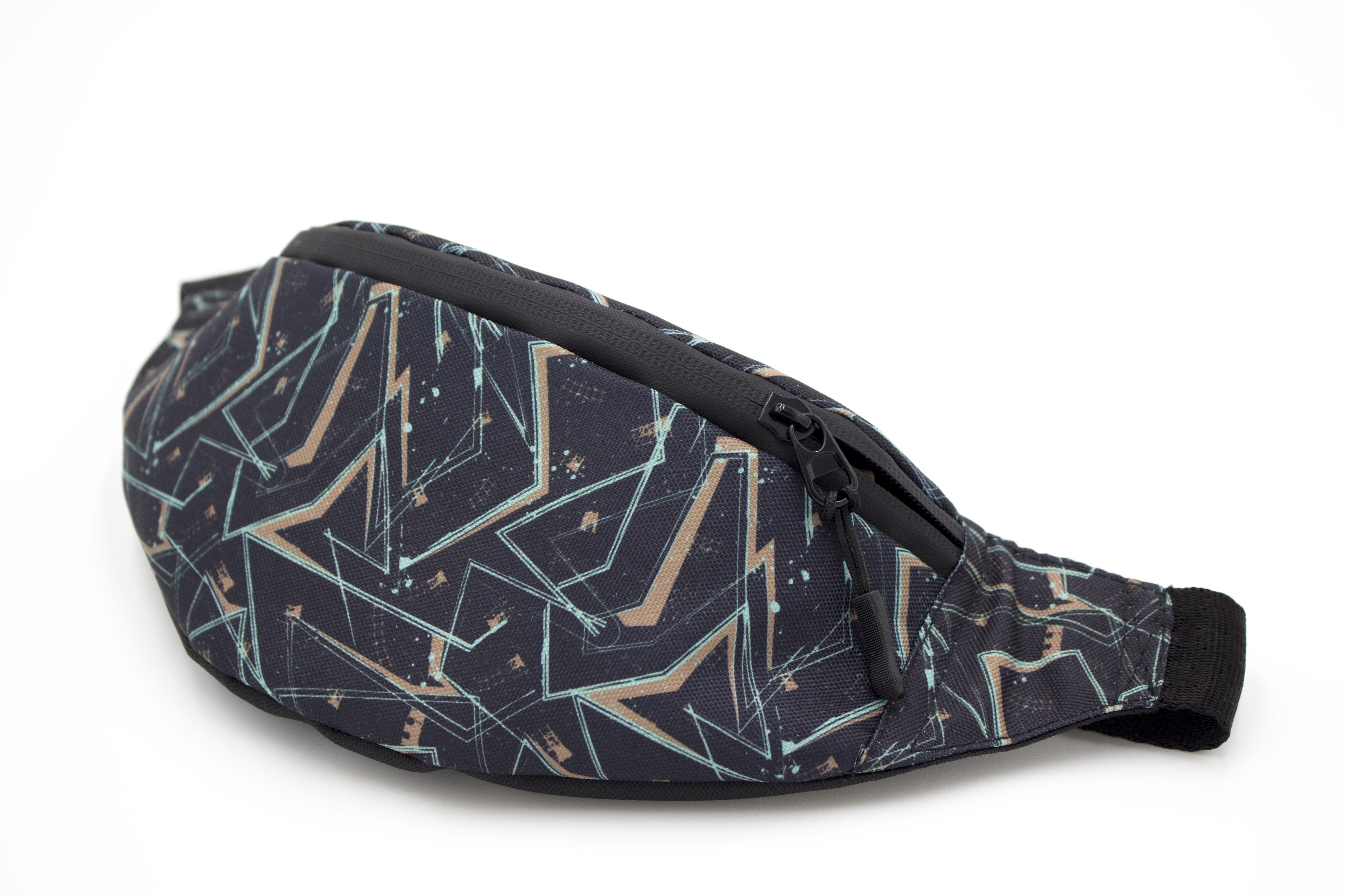 Сумка бананка Геометрія Чорний (BG-006) - фото 4