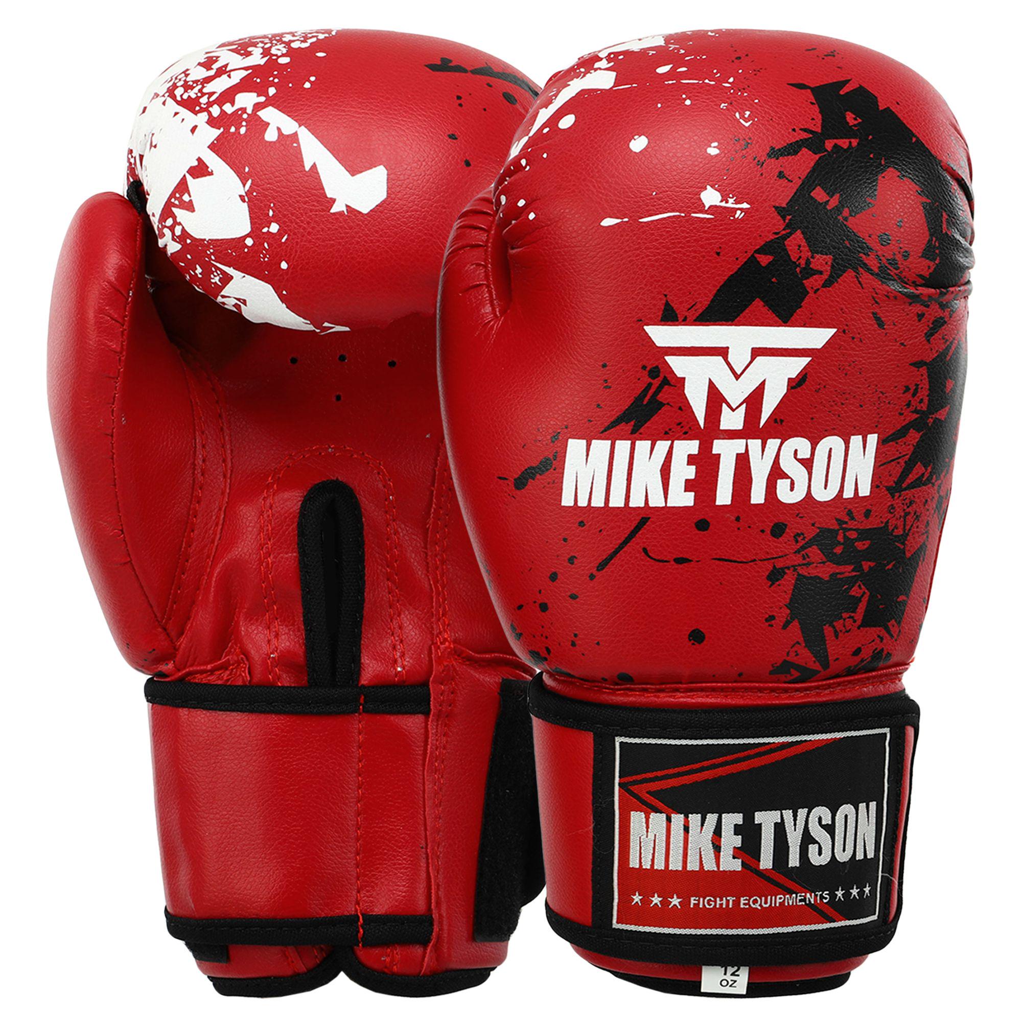 Рукавички боксерські PVC MIKE TYSON VL-8448 (VL-8448_Червоний_10_унції)