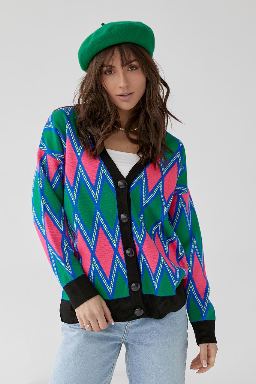 Кардиган жіночий oversize S Фуксія (9528150)