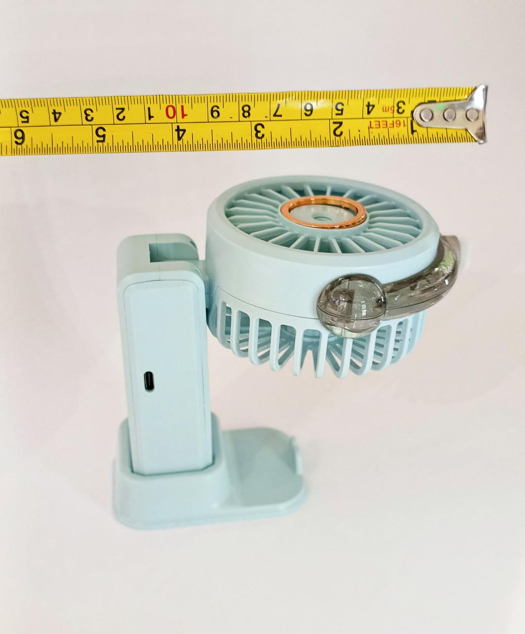 Вентилятор на акумуляторі з розпиленням води 20 см Блакитний - фото 5 Вентилятор на акумуляторі з розпиленням води 20 см Блакитний - фото 5