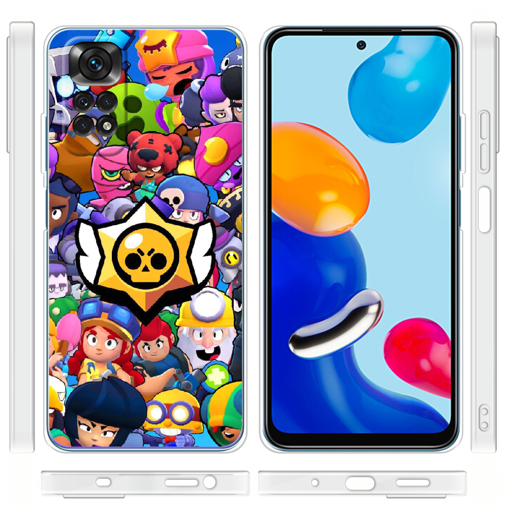 Чехол BoxFace Xiaomi Redmi Note 11 Global Version Brawl Stars Прозрачный силикон (44124-up2389-44124) - фото 3
