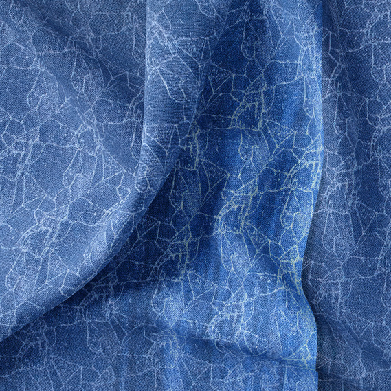 Ткань портьерная жаккардовая IDEIA Паутина V-30476 2,95 м Синий (2200004212012)