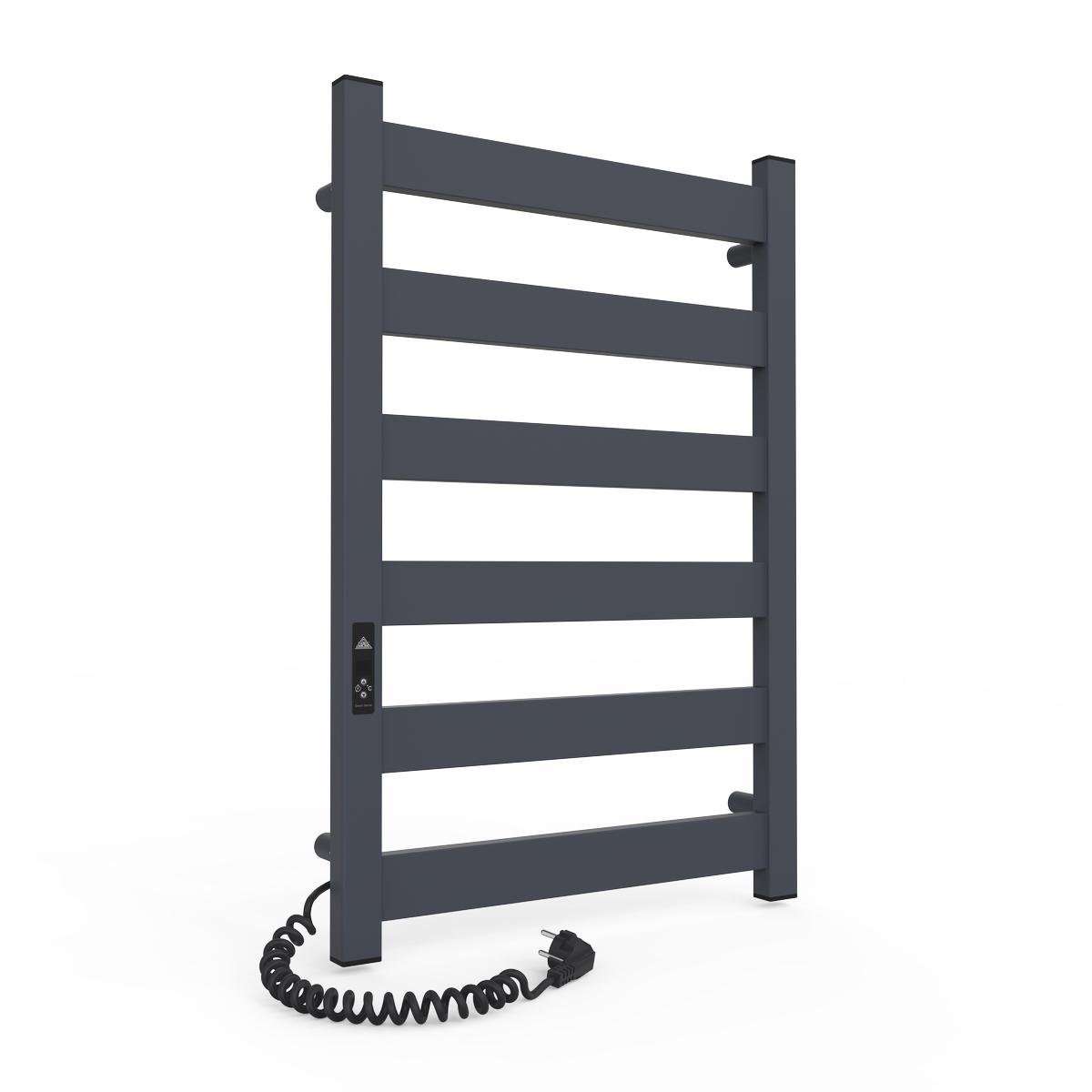 Полотенцесушитель электрический для ванной Laris Зебра Бонд ЧФ ГМ 6 500х800 мм Е из стали Графит (147-127-73207765)