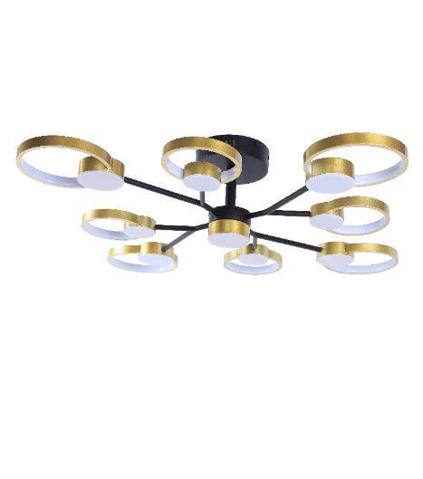 Люстра світлодіодна акрилова Sirius Ш 1313/9 Black/Gold