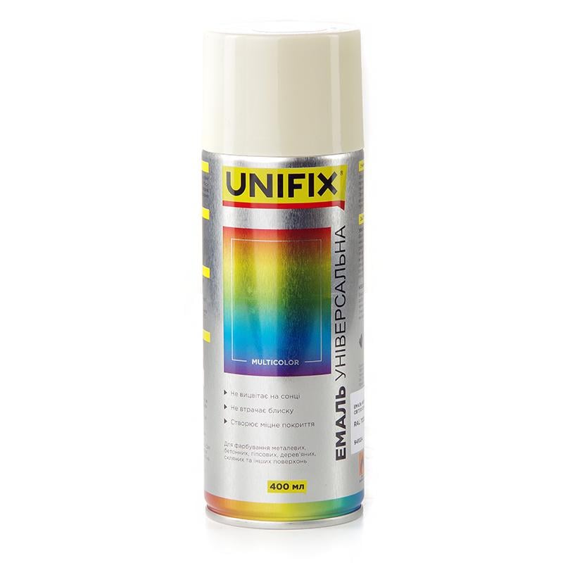 Эмаль акриловая универсальная Unifix 400 мл RAL 7035 Светло-серый глянец (941024)