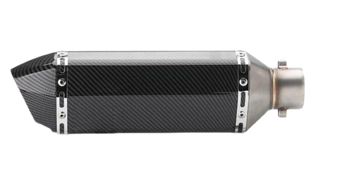 Глушник мото прямоточний 38/51 мм Akrapovic Carbon 370х105 мм