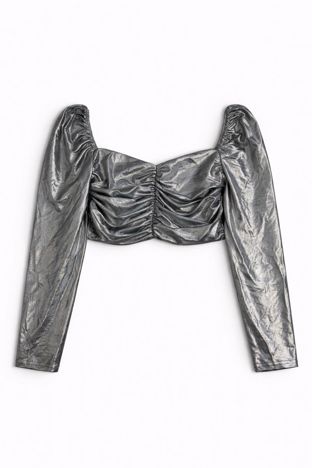 Топ Missguided TJF29923 р. 40 Серебряный