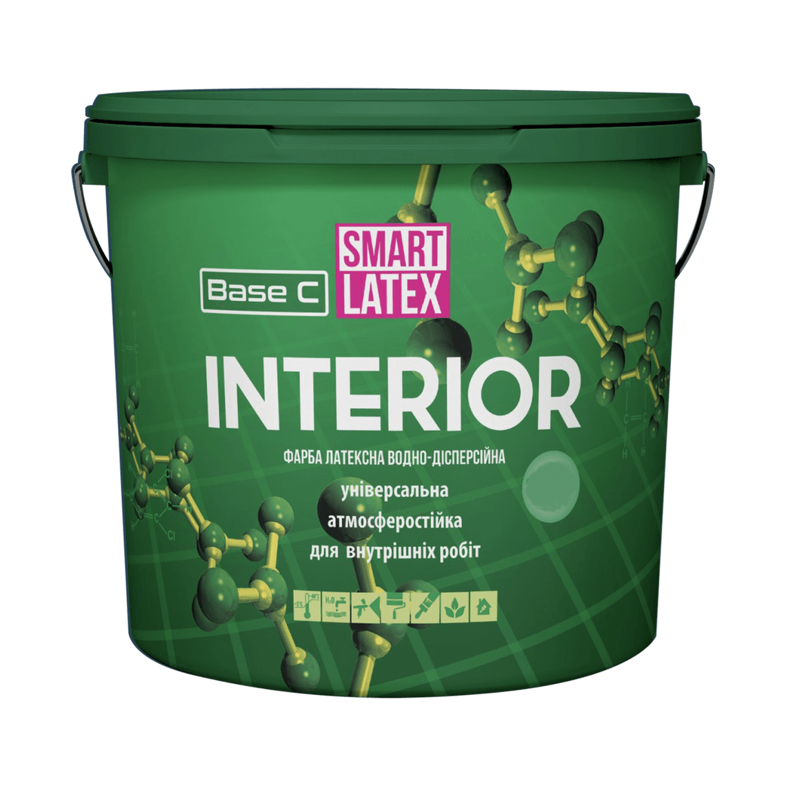 Краска интерьерная SMART LATEX Транспарентная база С 6 кг/5 л Белый матовый (137)